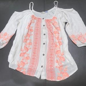 3/$12🔥 Jolt open shoulder top button up top